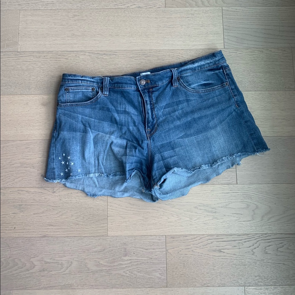 Distressed J. Crew Jean Shorts